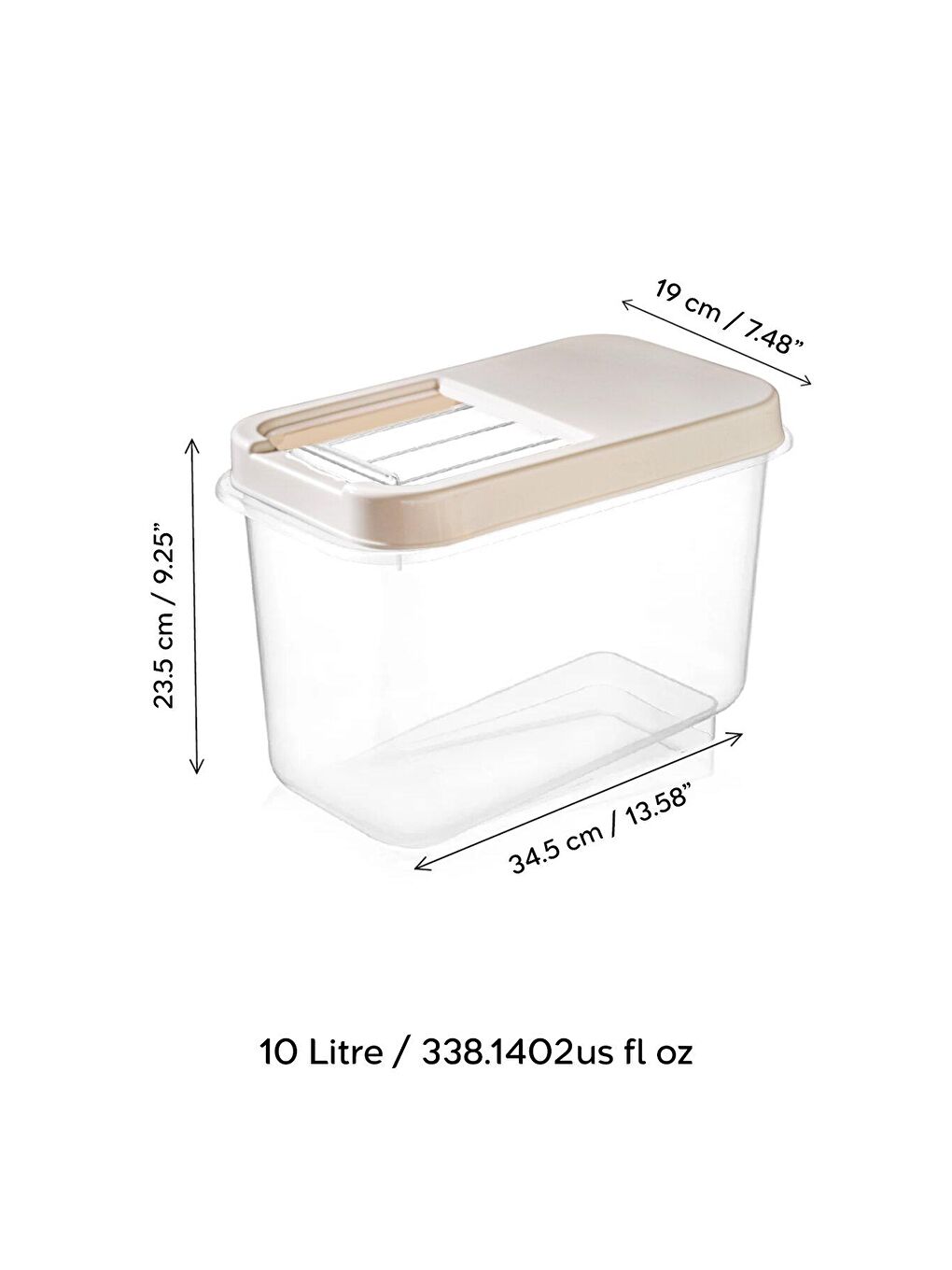 Antrasit 3'lü Multibox 10 lt Bakliyat Saklama Kabı-2