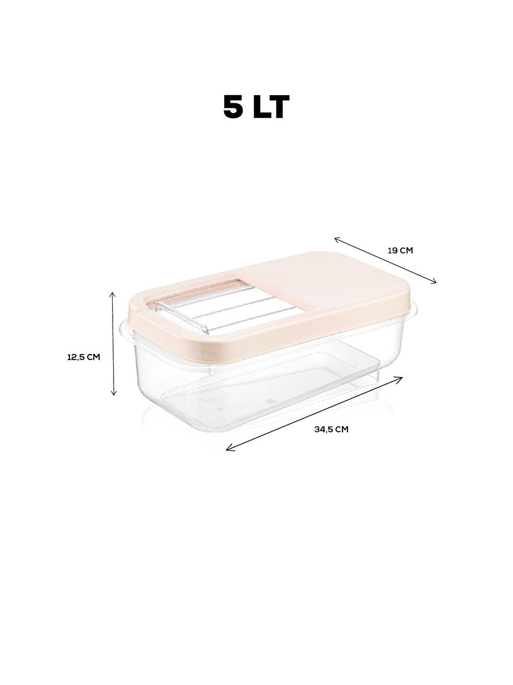 Antrasit 2'li Multibox 5 lt Bakliyat Saklama Kabı-1