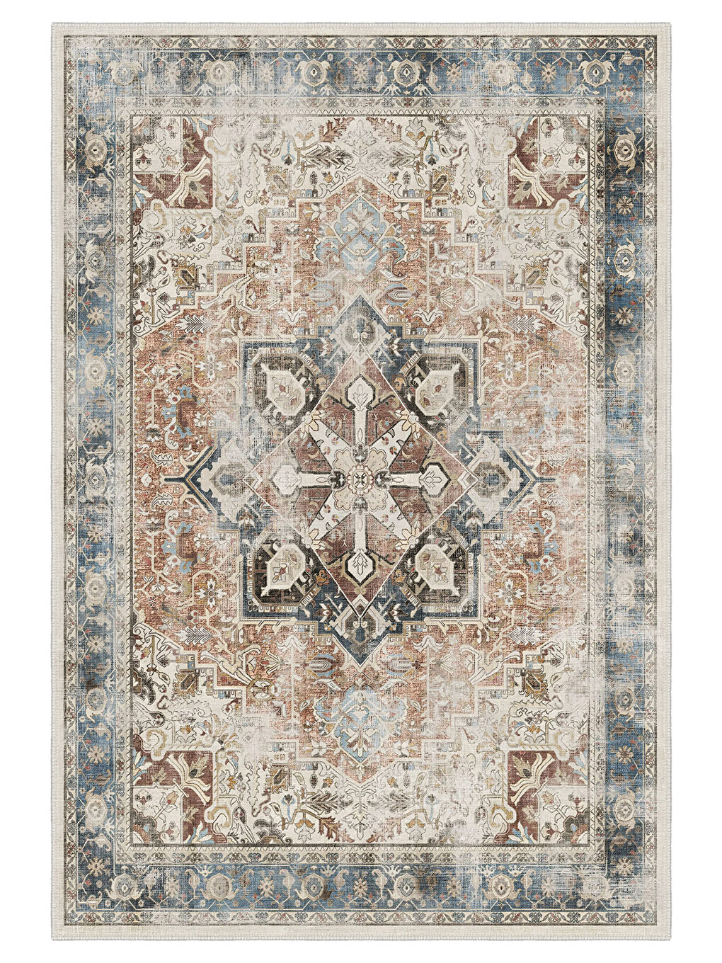 Turuncu Dekoratif Özel Tasarım Yıkanabilir İnce Kaymaz Tabanlı Modern Halı KECE FR02