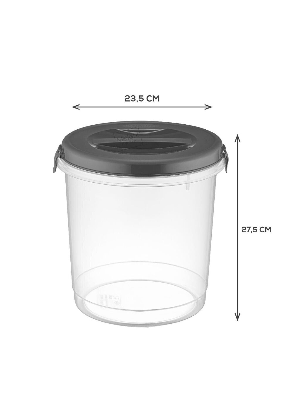 Antrasit 2'li Etiketli 6 lt Deterjan Saklama Kabı-1