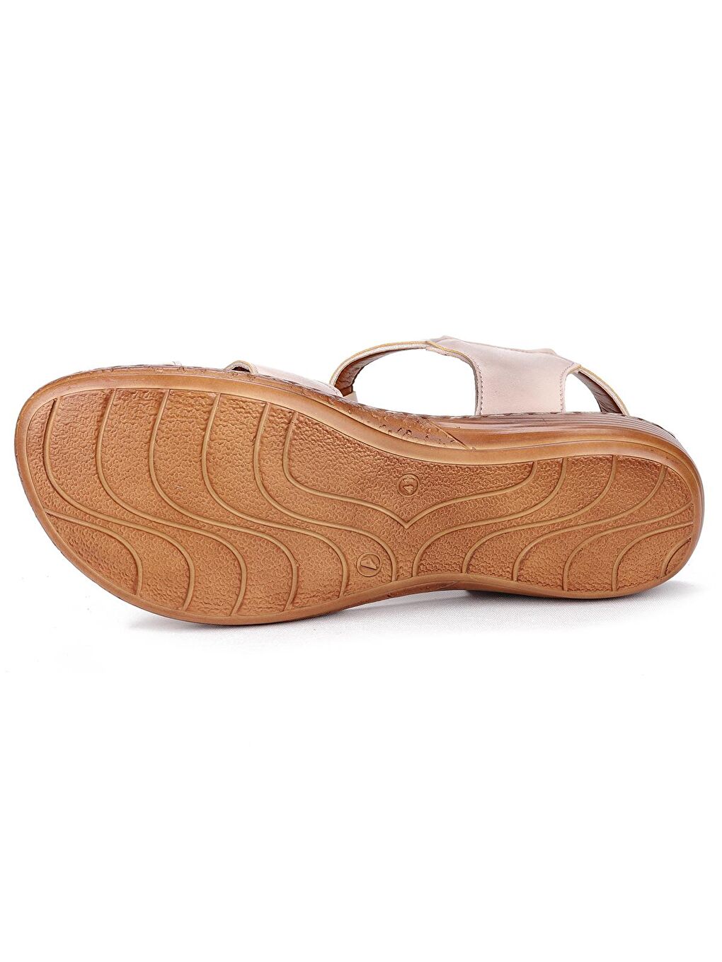 Bej Büyük Numara Cırtlı Kadın Sandalet Alens 503-4