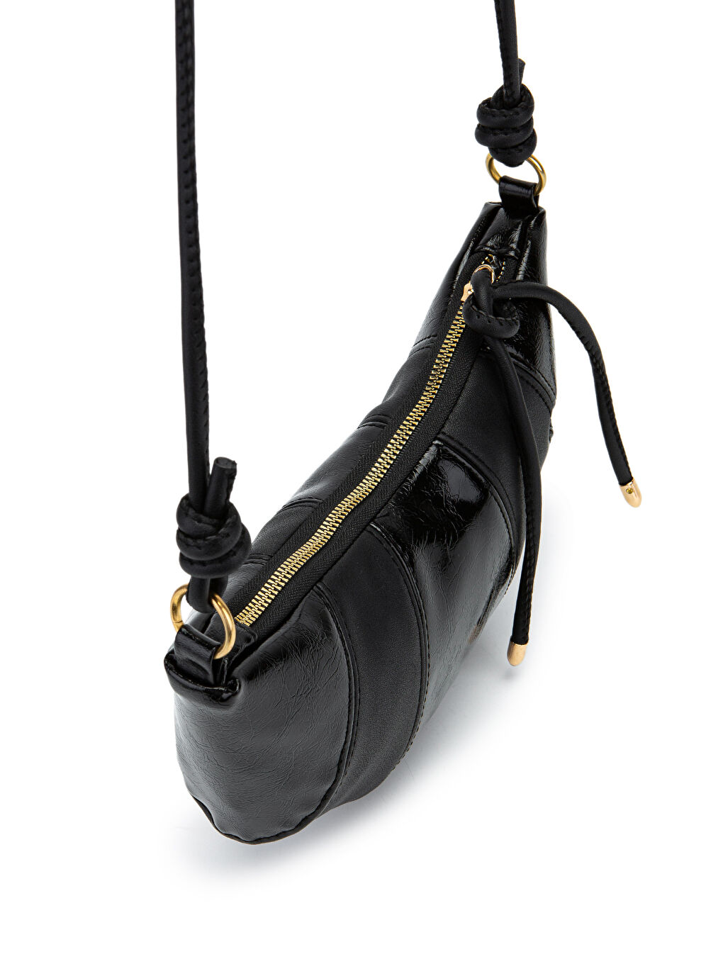 İp Sarkıt Detaylı Suni Deri Bohem Tarz Wade Kadın Çapraz Çanta Siyah-3