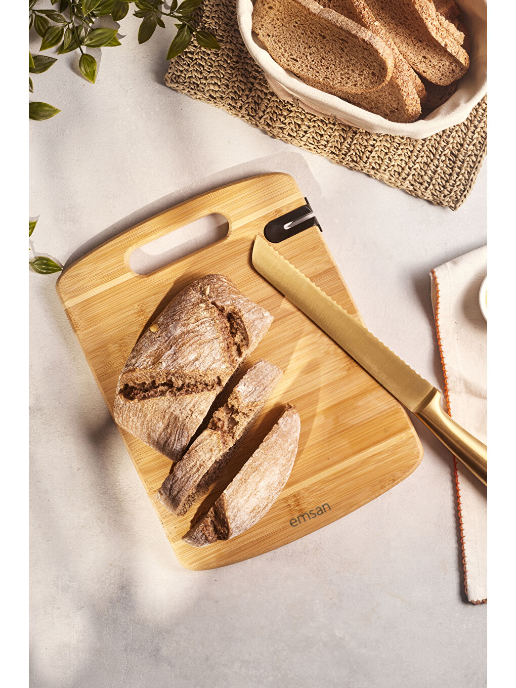 Kahverengi Bambu Argus Bileyicili Kesme Tahtası 23x30 cm-8