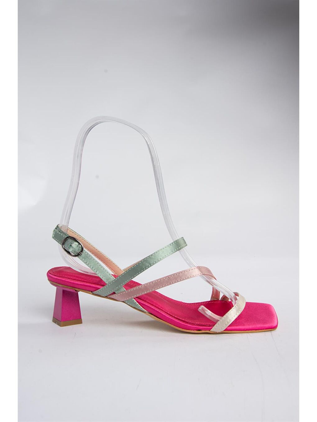 M5180675 Fuşya/Bej Kadın Topuklu Ayakkabı-4