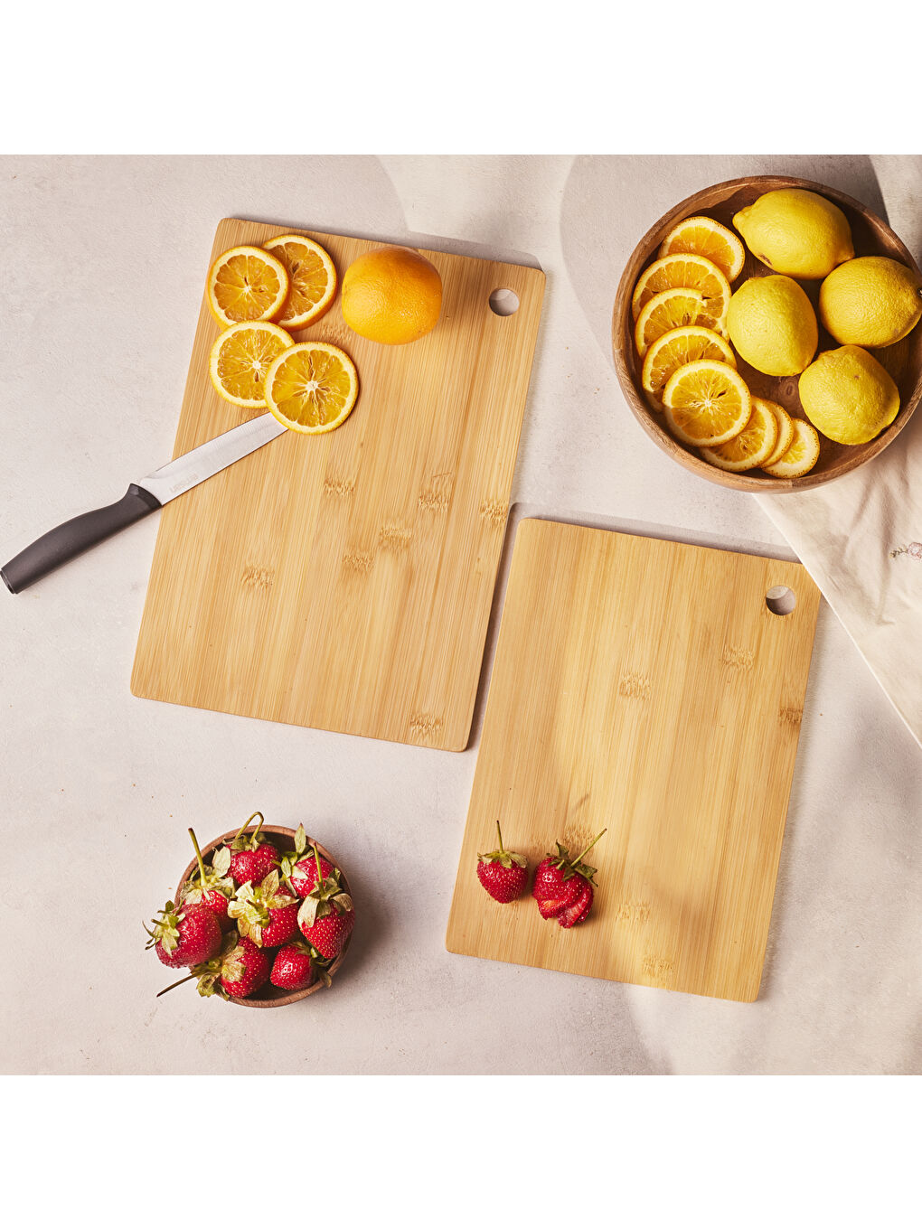 Kahverengi Bambu Master Chop 2'li Kesme Tahtası-6