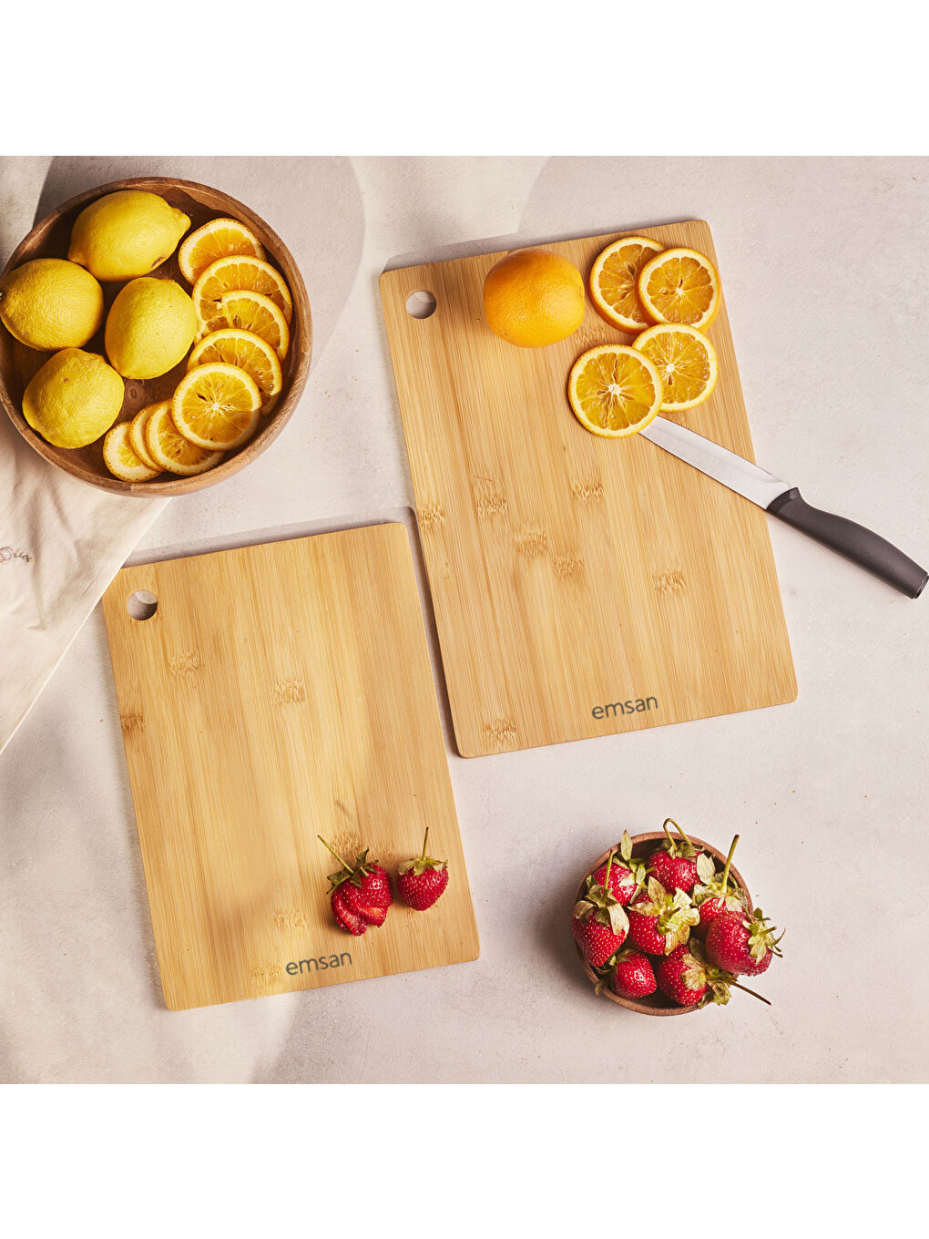 Kahverengi Bambu Master Chop 2'li Kesme Tahtası-7