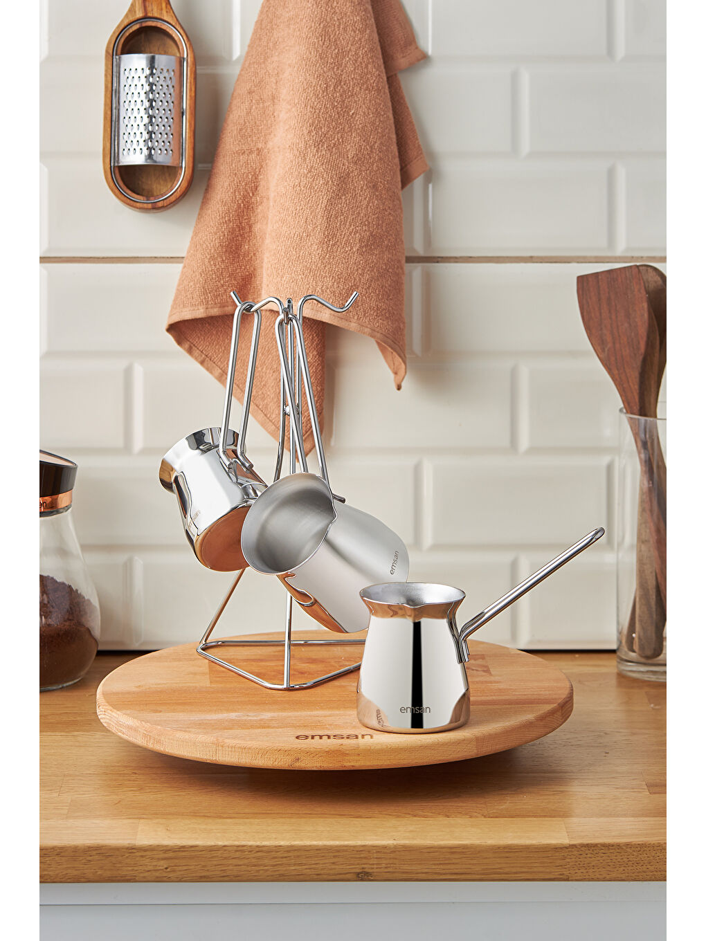 Gri Laura 4 Parça Cezve Seti-7