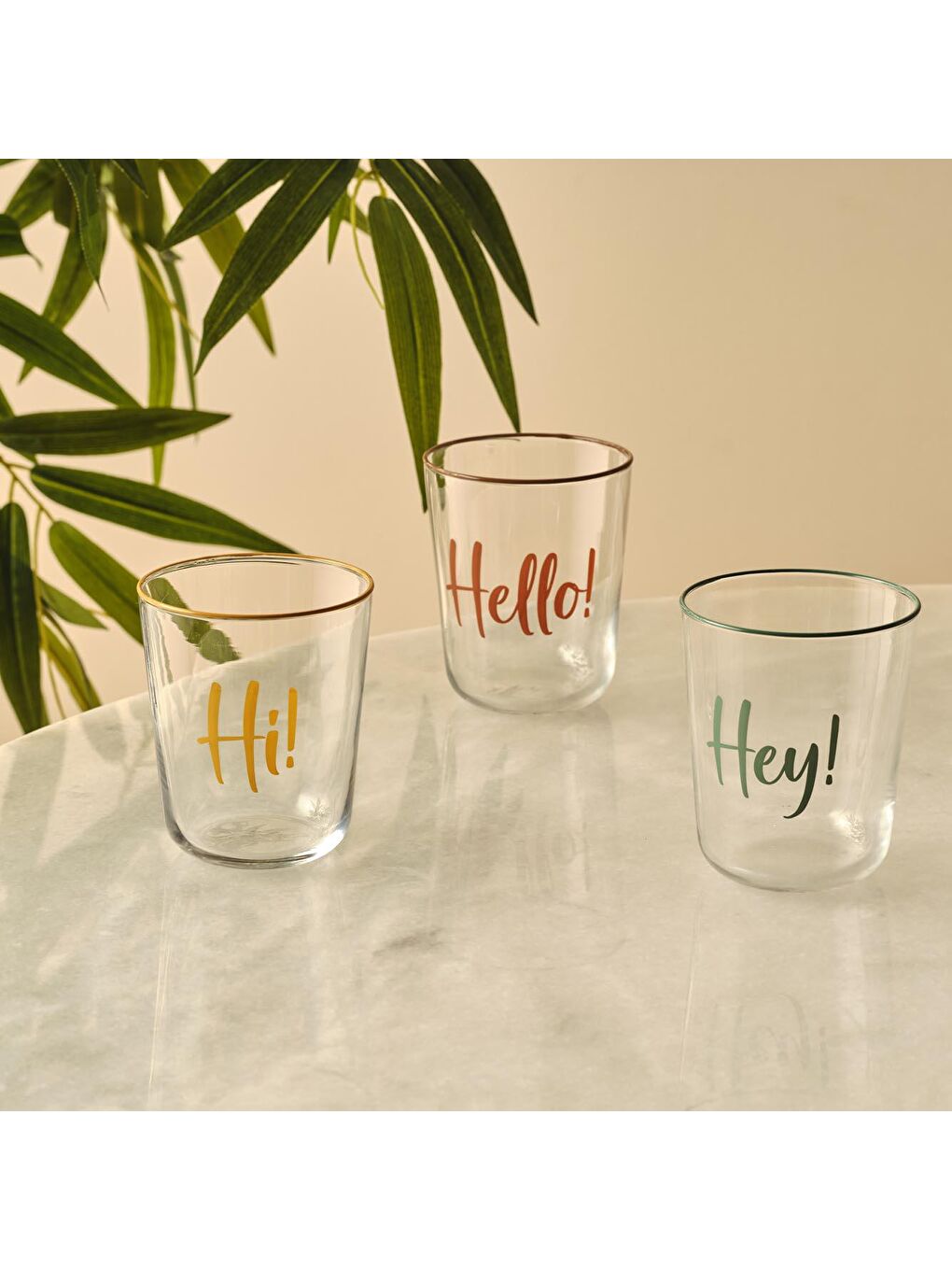 Karışık Hello Bardak 3'lü-1