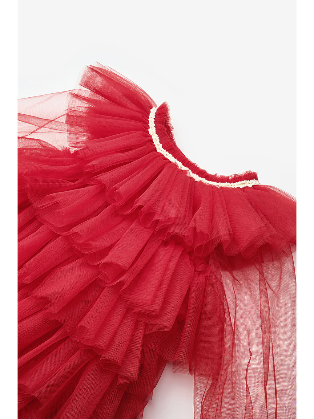 Yeşil Mint Kat Kat Kız Çocuk Tül Elbise - Laura-5