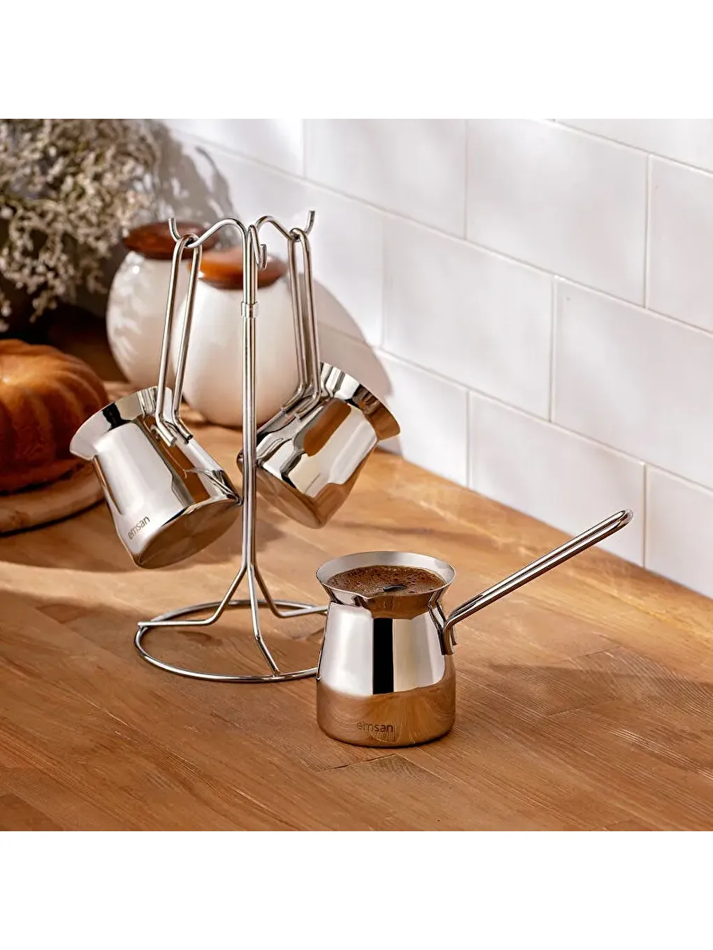 Gri Laura 4 Parça Cezve Seti-10