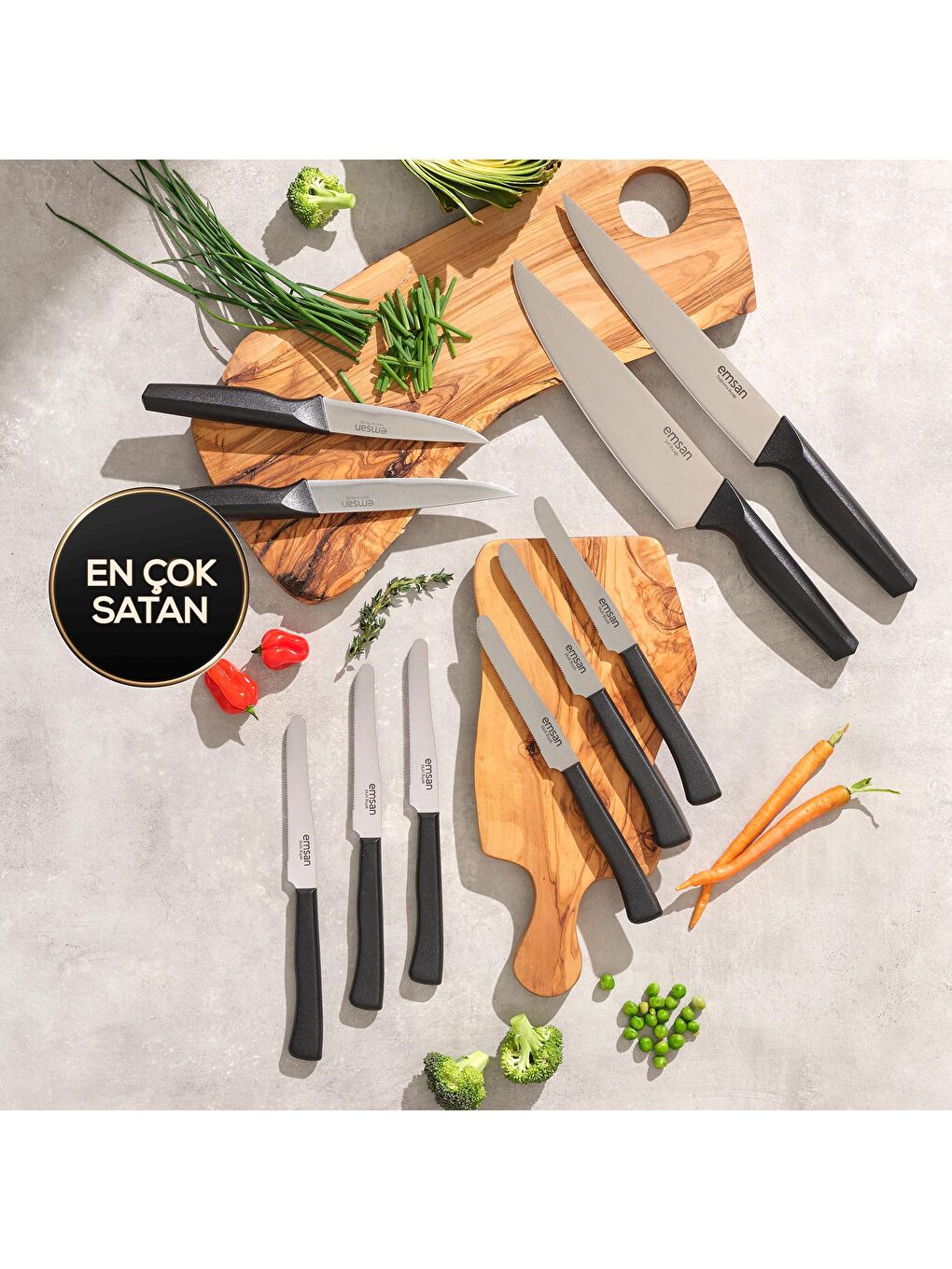 Siyah Kobe 10 Parça Bıçak Seti-6