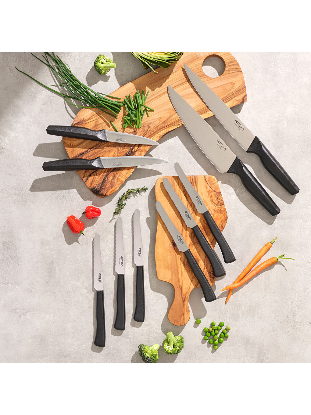 Siyah Kobe 10 Parça Bıçak Seti-8