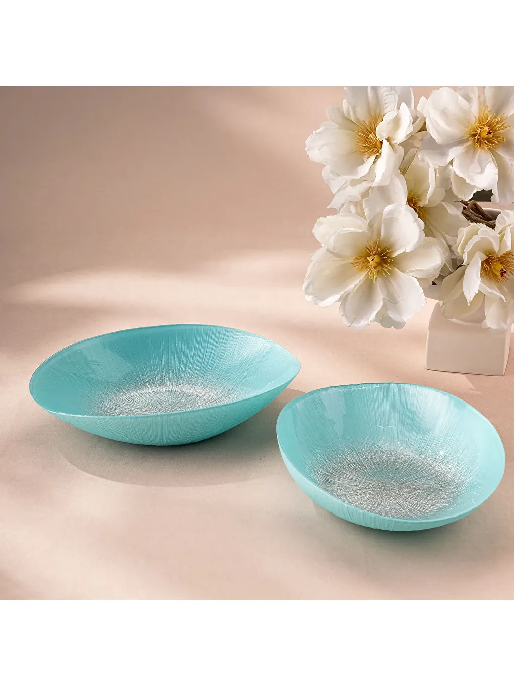 Pastel 2 Parça Cam Gondol 30 cm Mavi-6