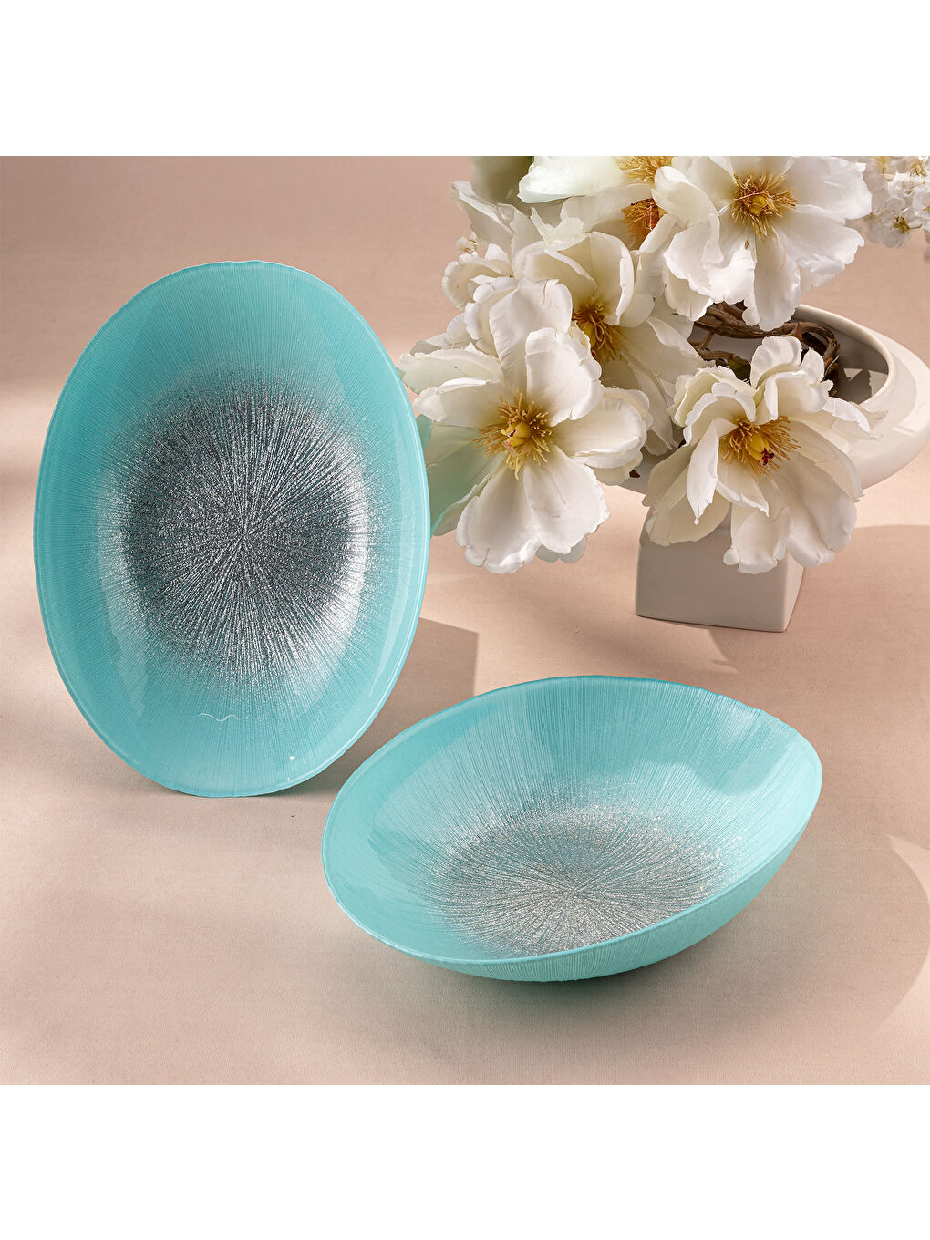 Pastel 2 Parça Cam Gondol 30 cm Mavi-7