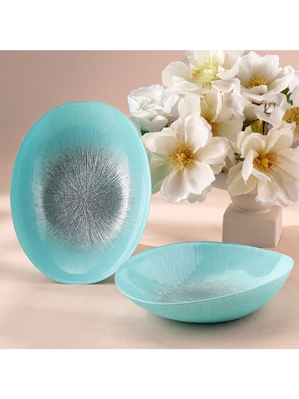 Pastel 2 Parça Cam Gondol 30 cm Mavi-9