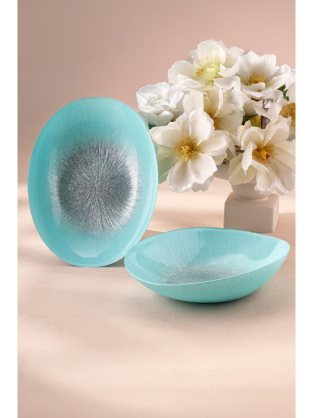 Pastel 2 Parça Cam Gondol 30 cm Mavi-3