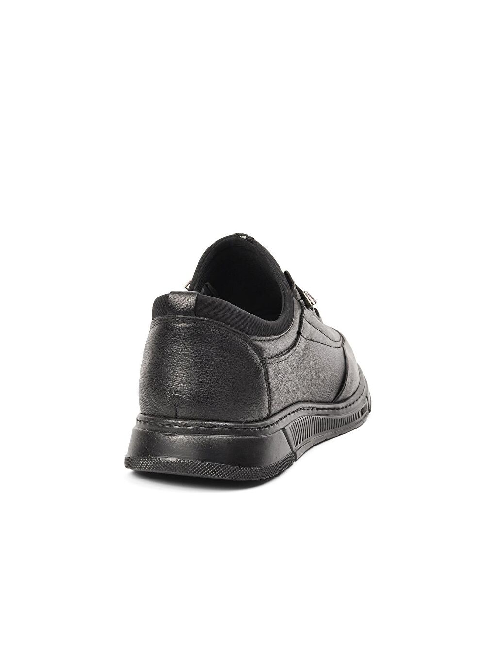 013 Siyah Hakiki Deri Büyük Numara Erkek Günlük Ayakkabı-3