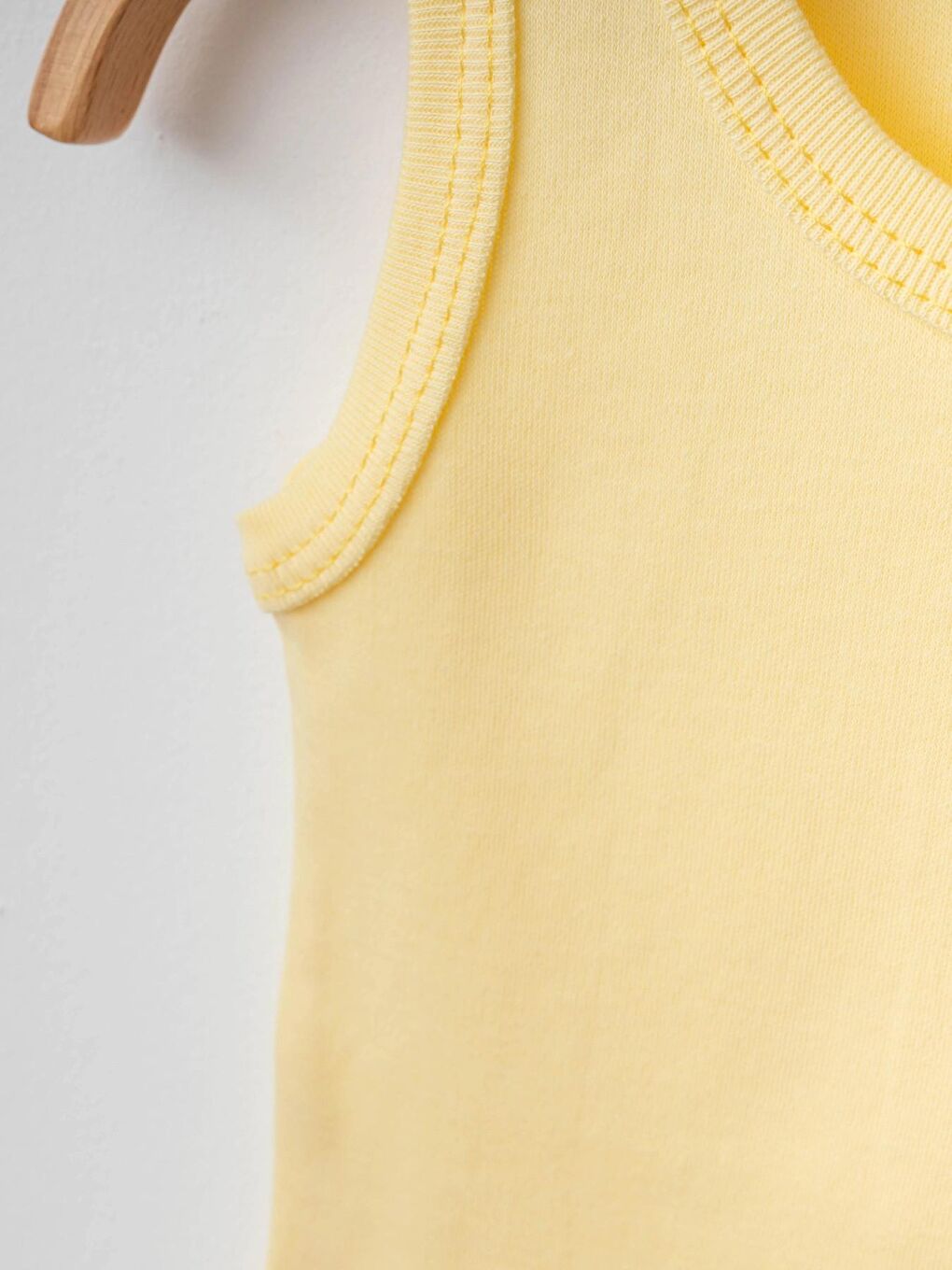 Sarı Karışık Desenli 2'li Askılı Çıtçıtlı Body 9661-2