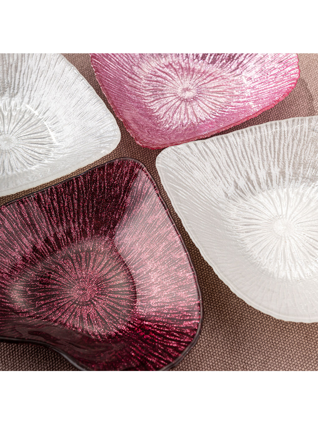 Kırmızı Amore 4 Parça Cam Kase 16 cm-9