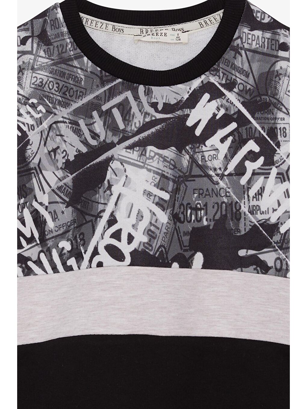 Erkek Çocuk Sweatshirt Desenli Siyah (6-12 Yaş)-2