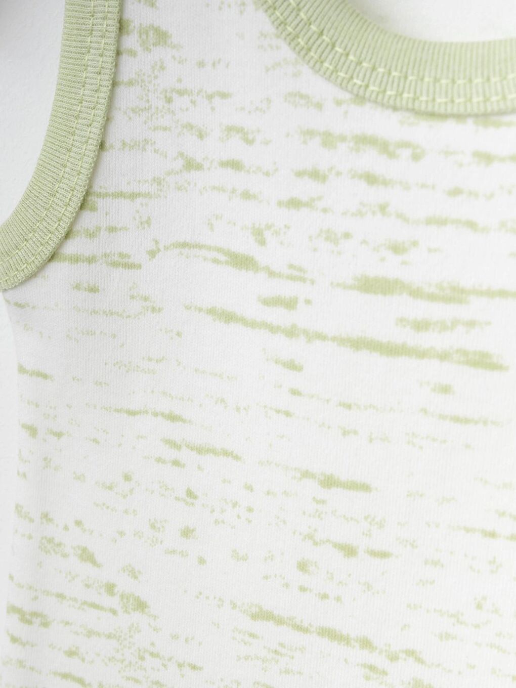 Yeşil Kırık Çizgi Desenli 2'li Askılı Çıtçıtlı Body 9670-1