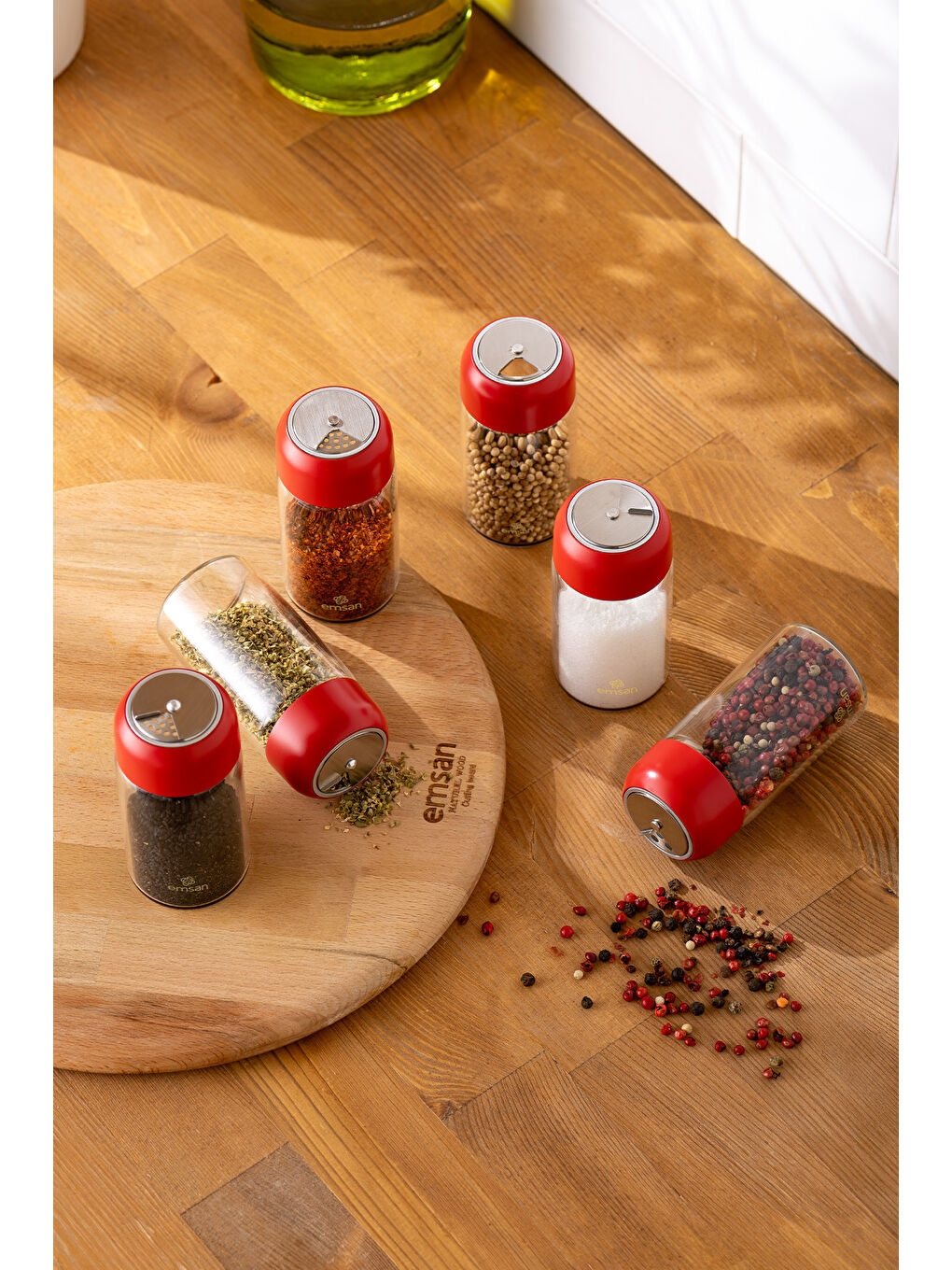 Kırmızı Simple 6 Parça Baharatlık-3