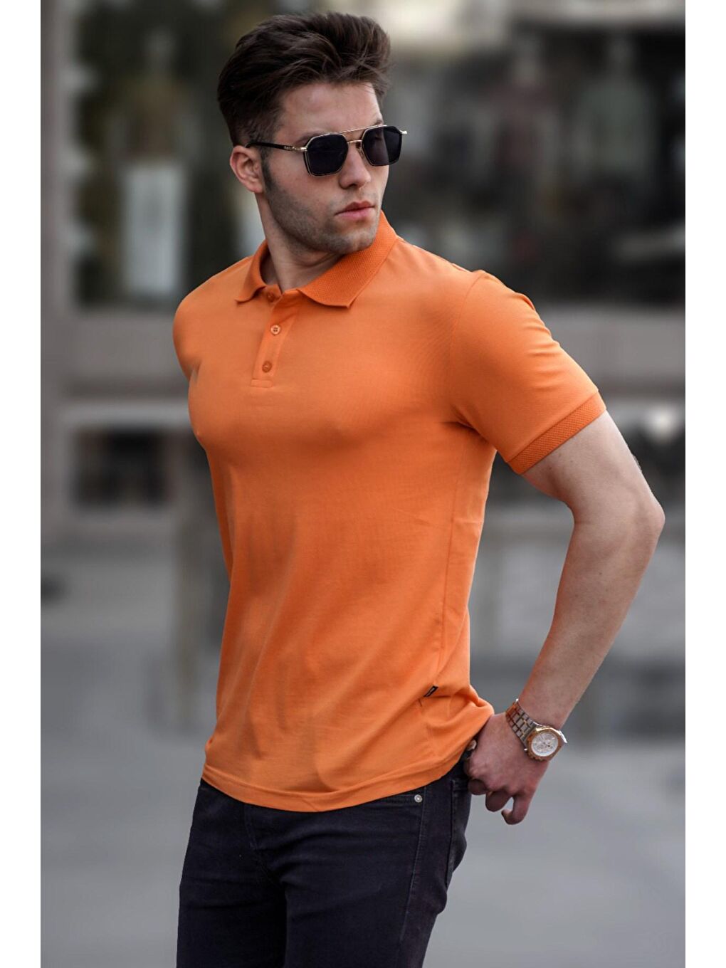 Basic Turuncu Polo Tişört 4550