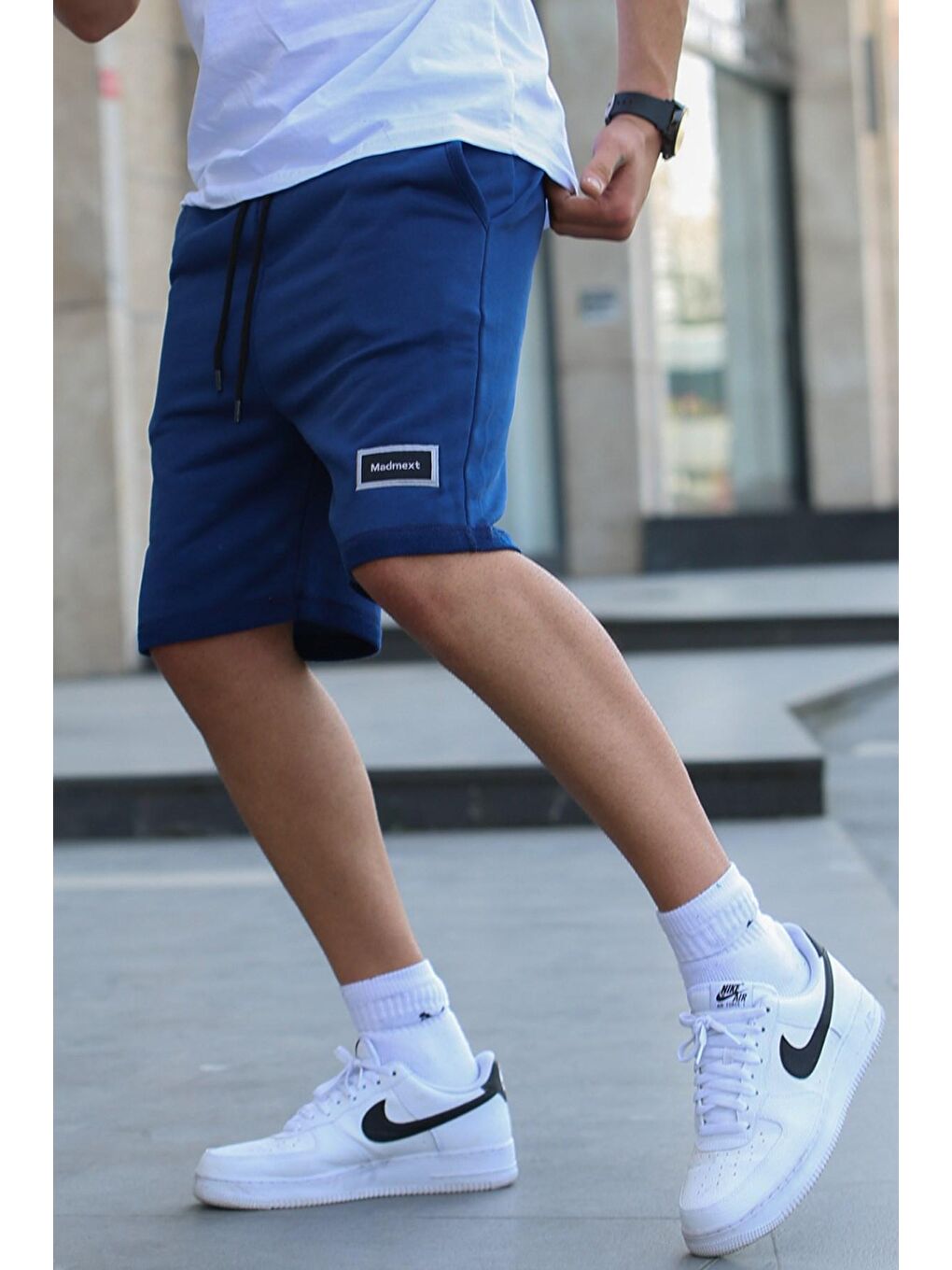 Lacivert Regular Fit Basic Erkek Kapri Şort-2