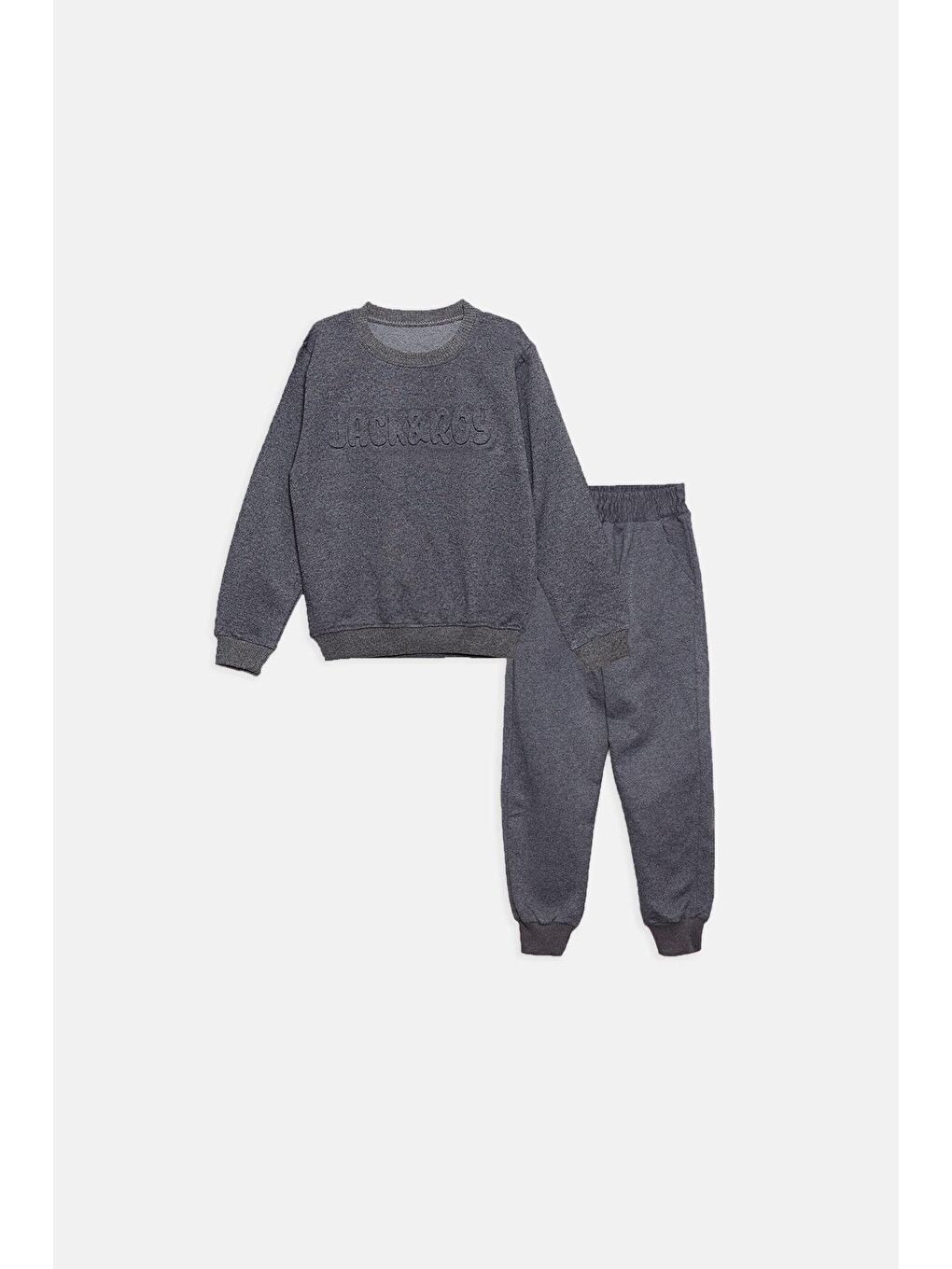 Antrasit 3 Boyutlu Baskılı Mevsimlik Erkek Çocuk Eşofman Takım