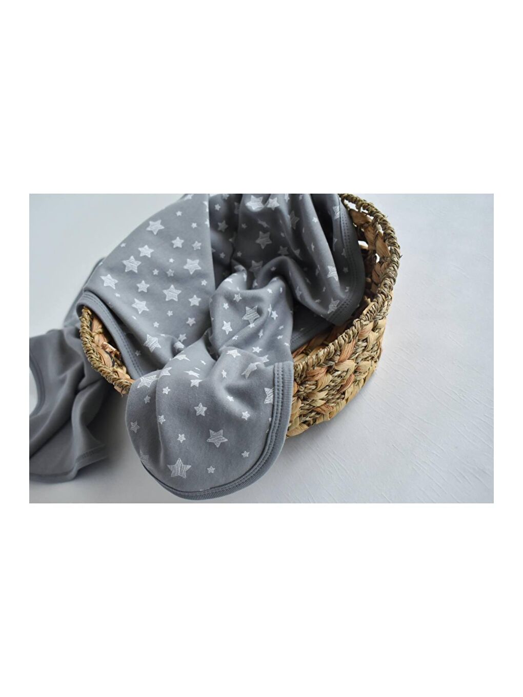 BabyCosy Organic  Gri Bebek Battaniye 85X85, %100 Organik Pamuk, Bebek ve Yenidoğan Serisi - CSY5905 - 2