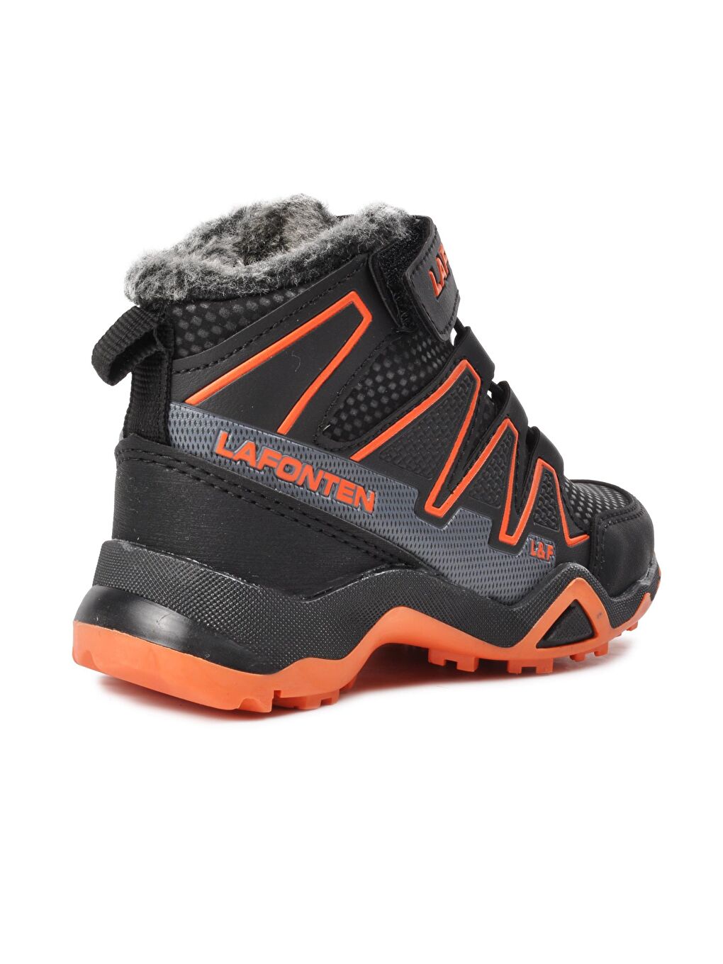 702 Siyah-Turuncu Su İtici Kürklü Çocuk Bot-3