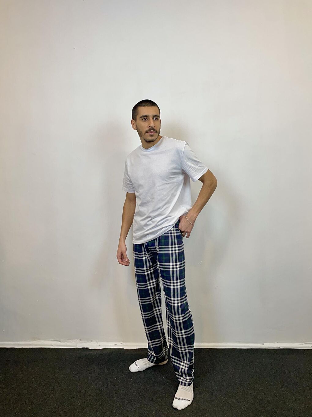 Yeşil Standart Kalıp Ekose Belli Lastikli Erkek Pijama-2