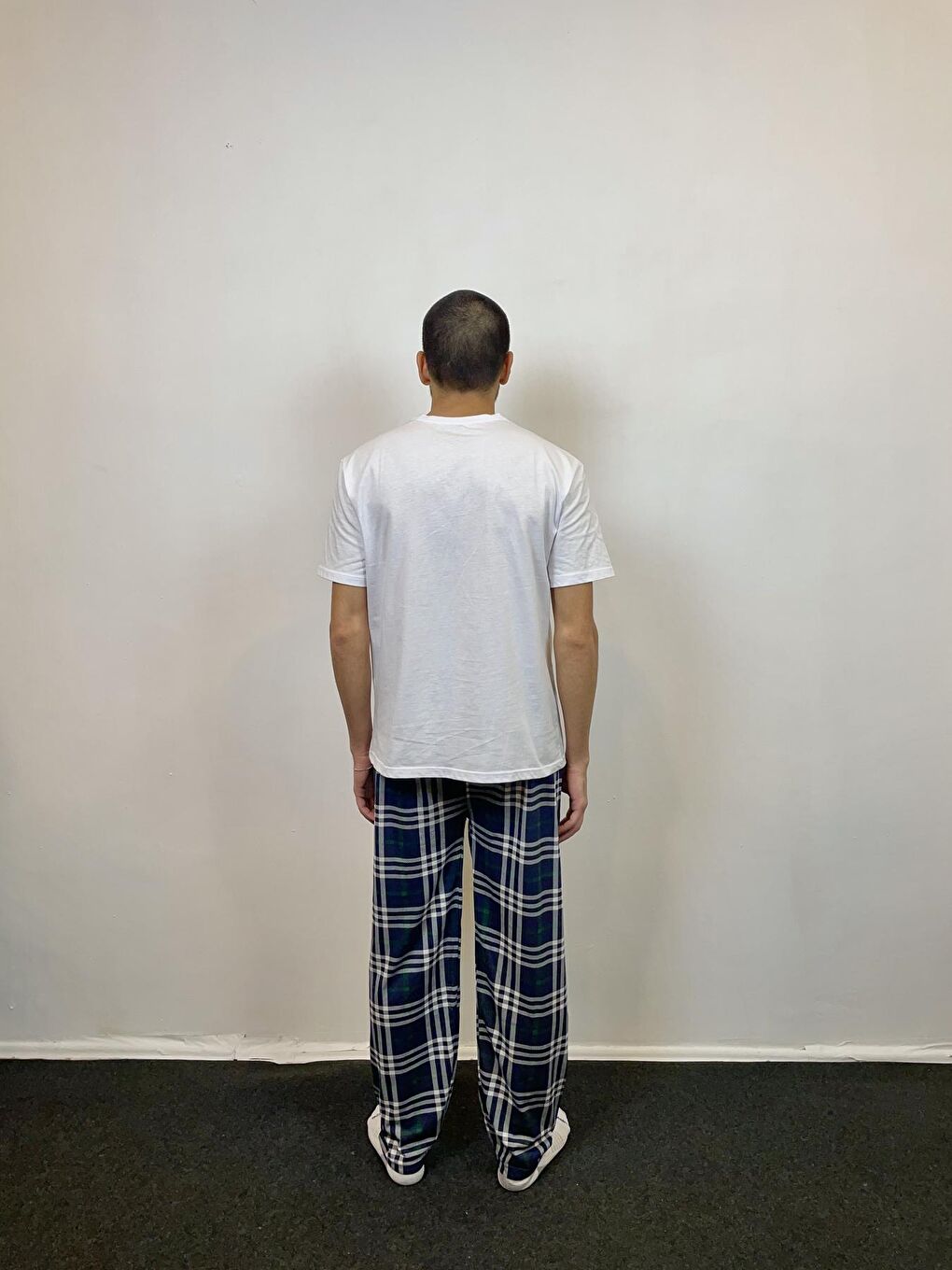 Yeşil Standart Kalıp Ekose Belli Lastikli Erkek Pijama-3