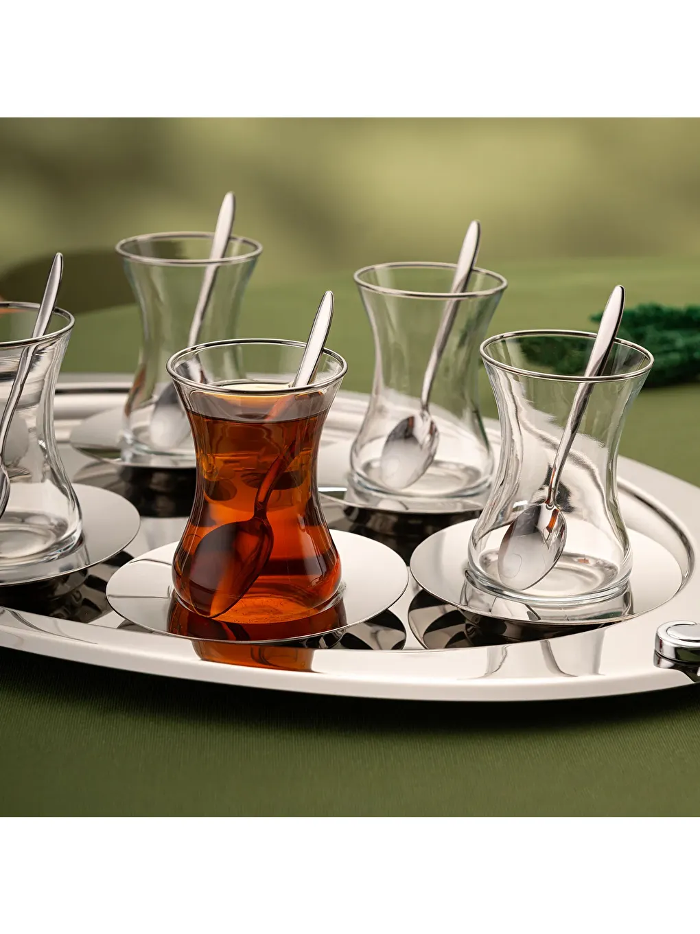 Gri Abbie 19 Parça Çay Seti 125 ml Platin-6