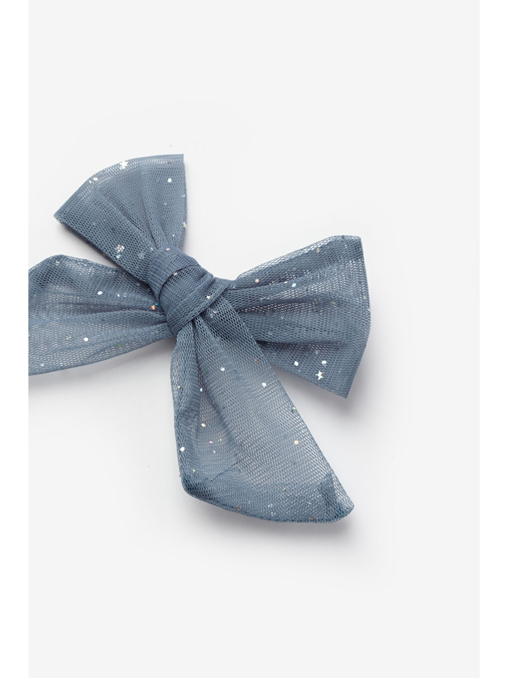 Ekru Simli Tül Fiyonk Kız Çocuk Klips Toka-1