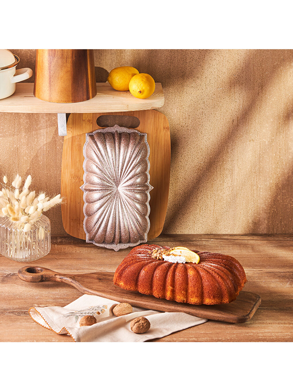 Pembe Arya Baton Kek Kalıbı Rosegold-6