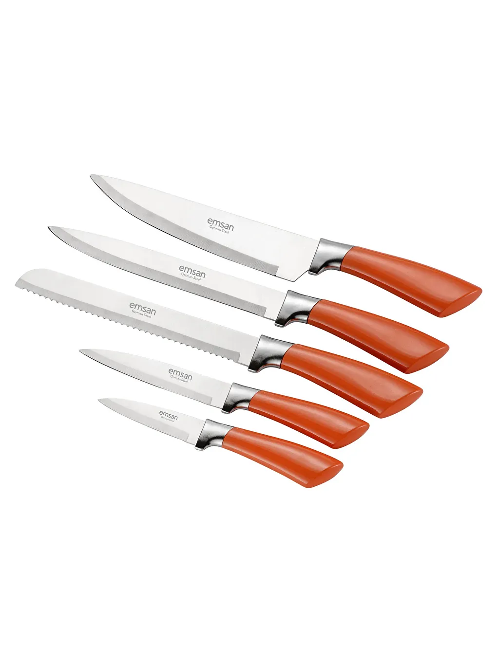 Kahverengi Venice 6 Parça Bıçak Seti Tarçın-7