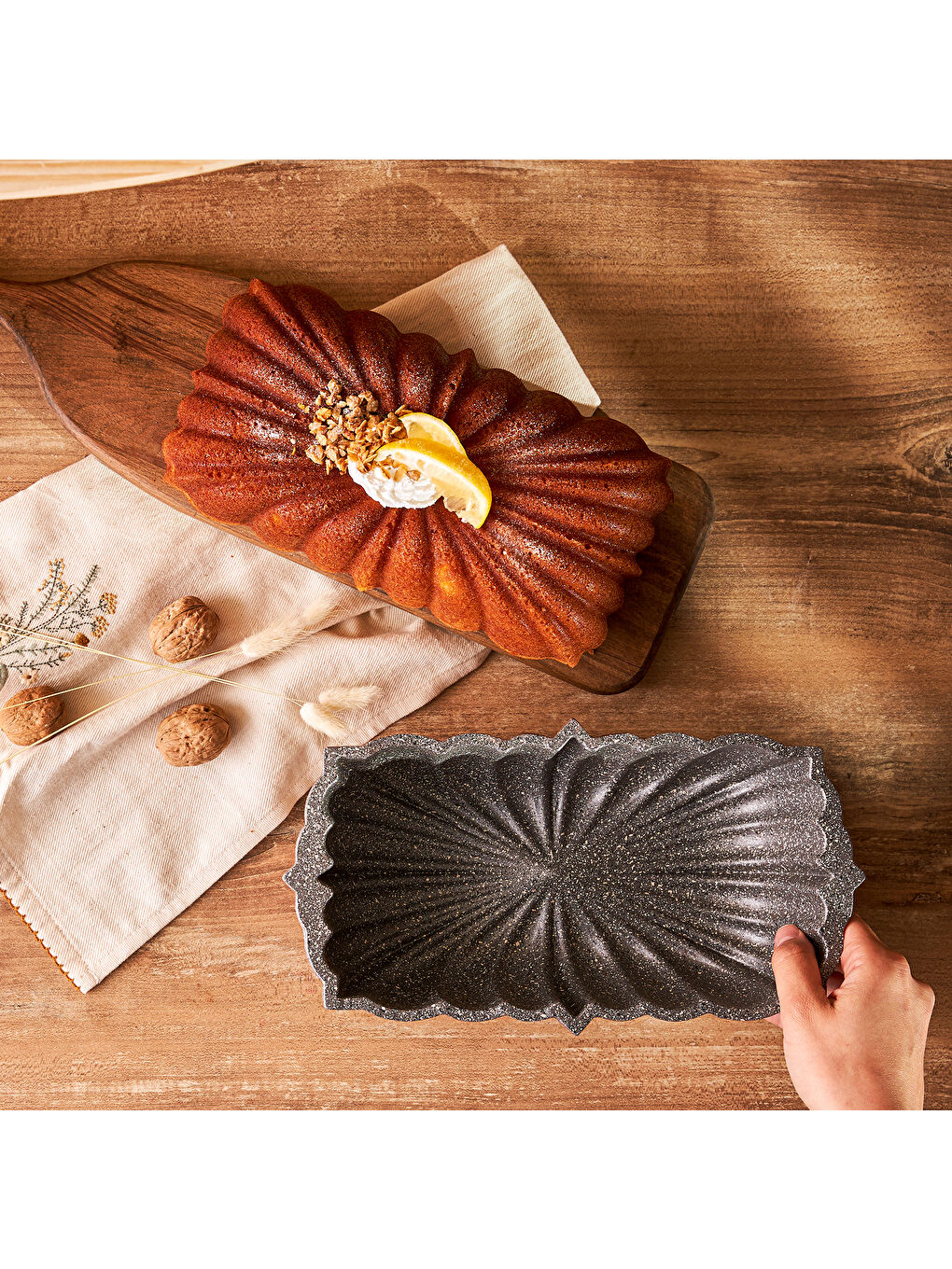 Pembe Arya Baton Kek Kalıbı Rosegold-7