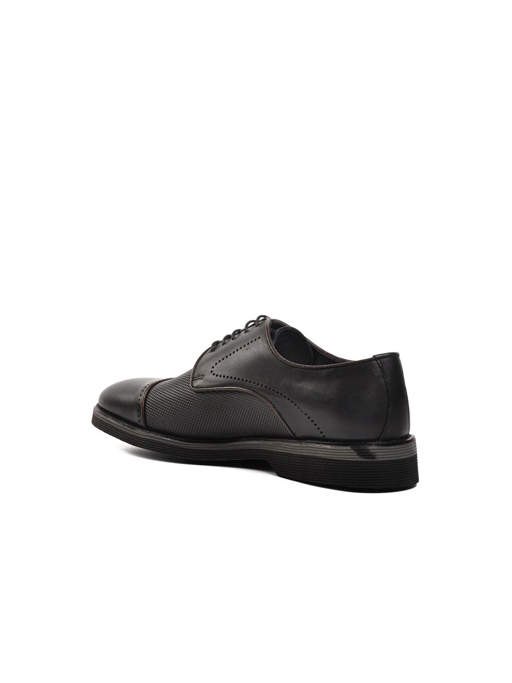 2960 Siyah Hakiki Deri Erkek Klasik Ayakkabı-3