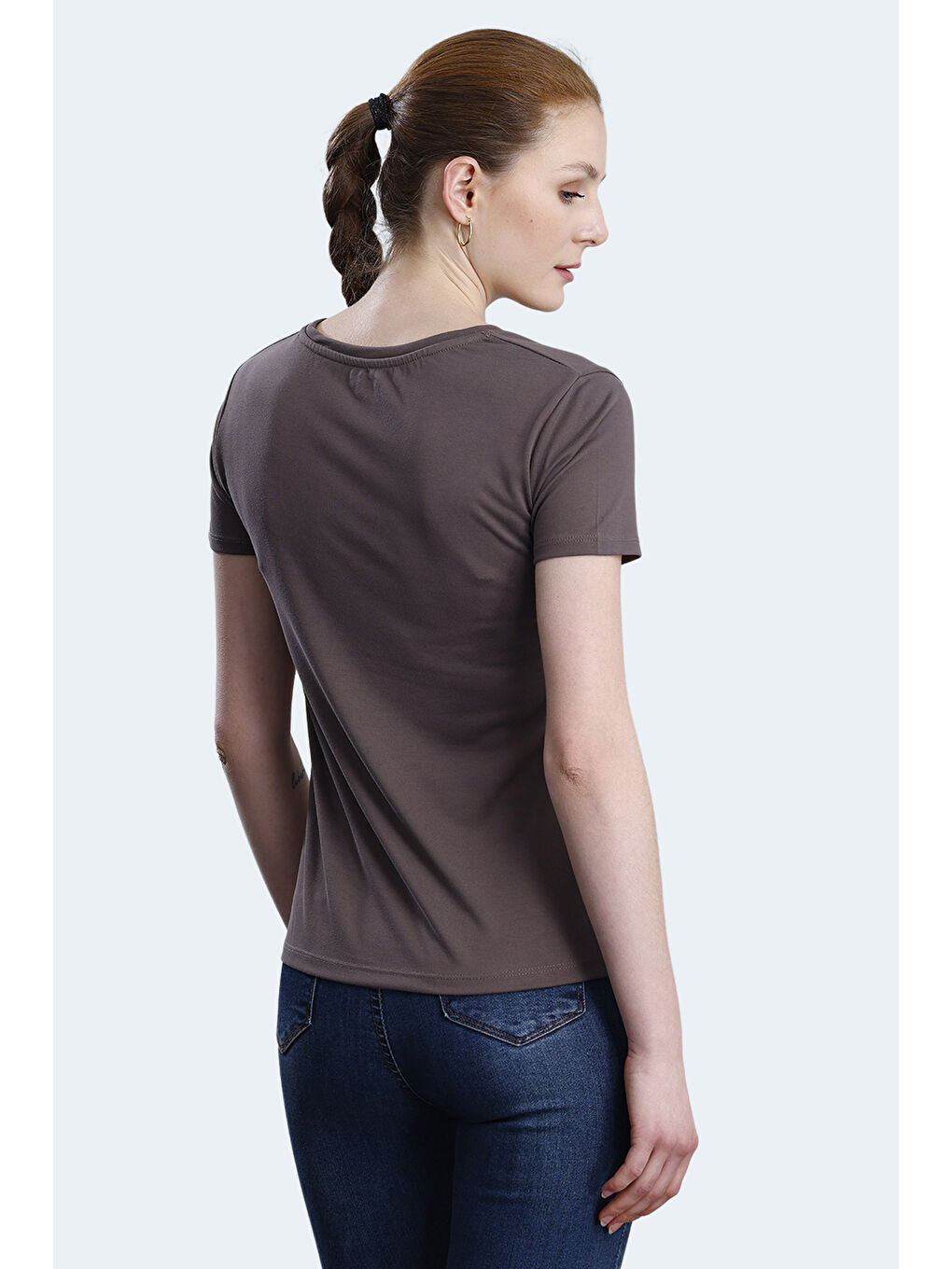 Kahverengi PAYTONS Kadın Kahve Tişört-1