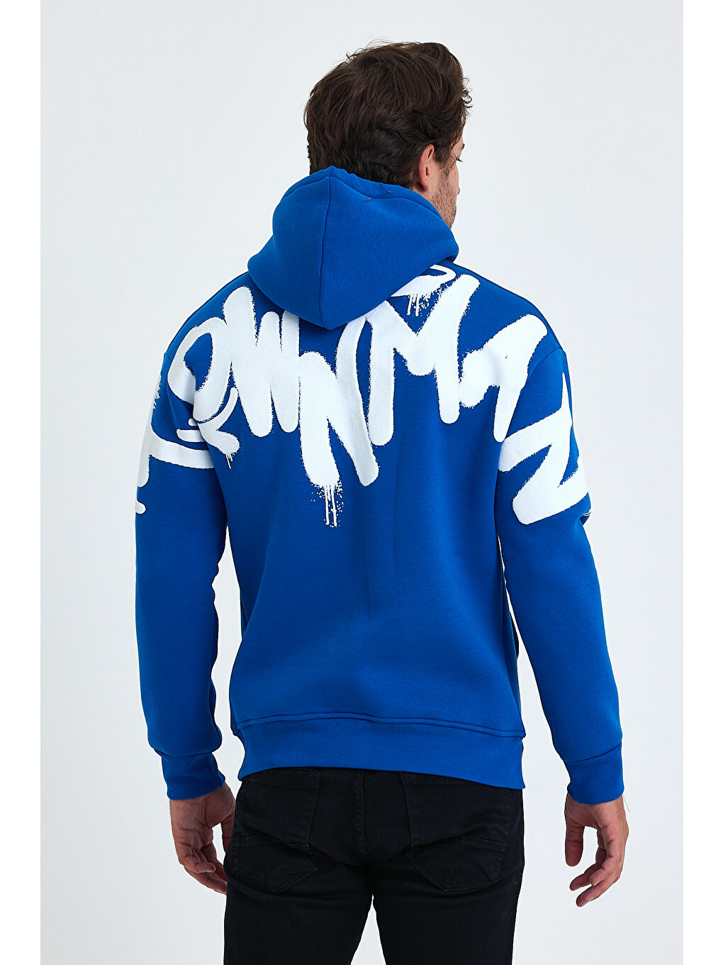 Mavi Standart Fit Normal Kesim Içi Polarlı 3 Iplik Kapüşonlu Pamuklu Erkek Hoodie-4