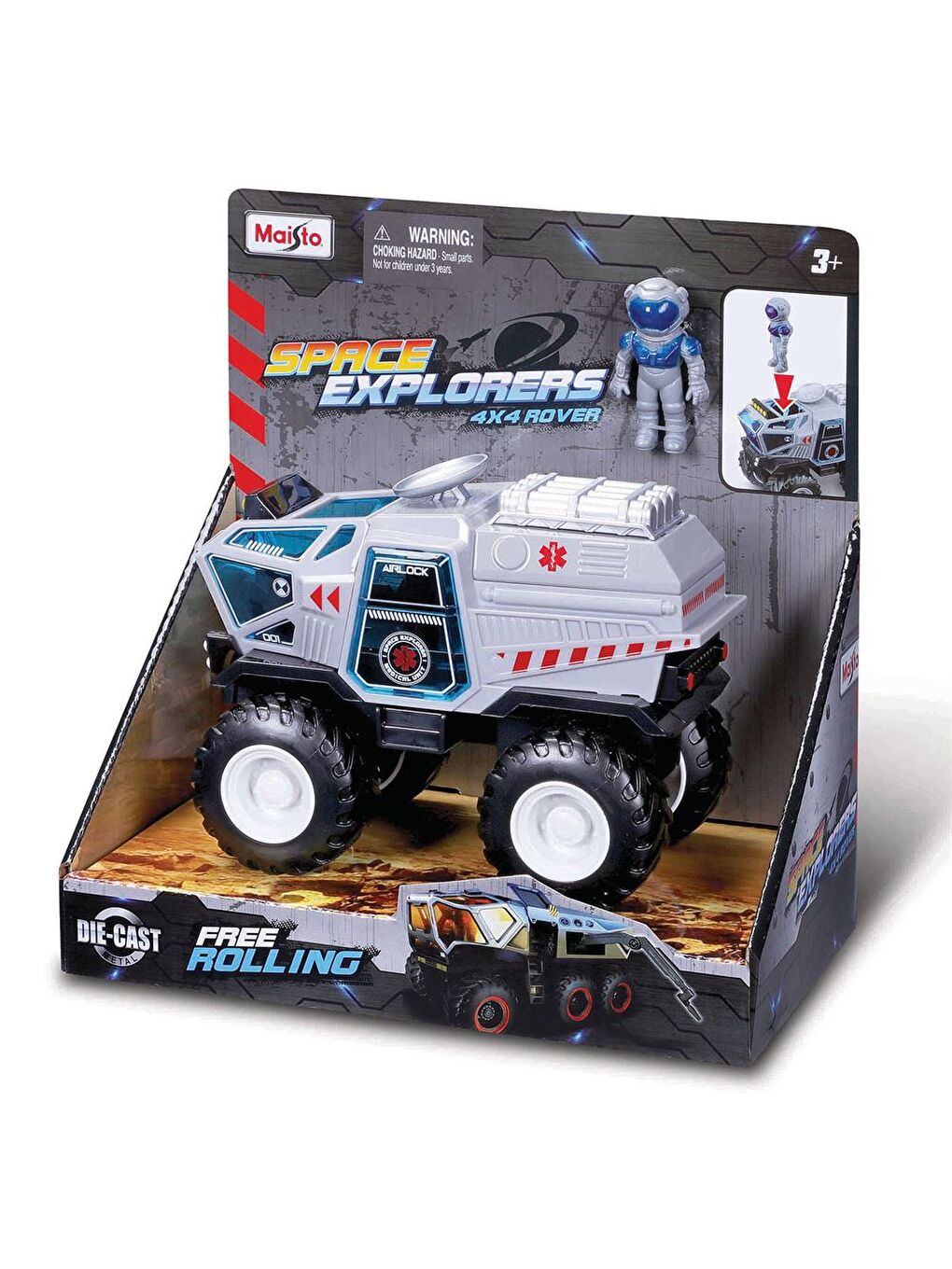 Maisto Space Explorers 4x4 Rover Uzay Aracı ve Figür - Mavi - 2