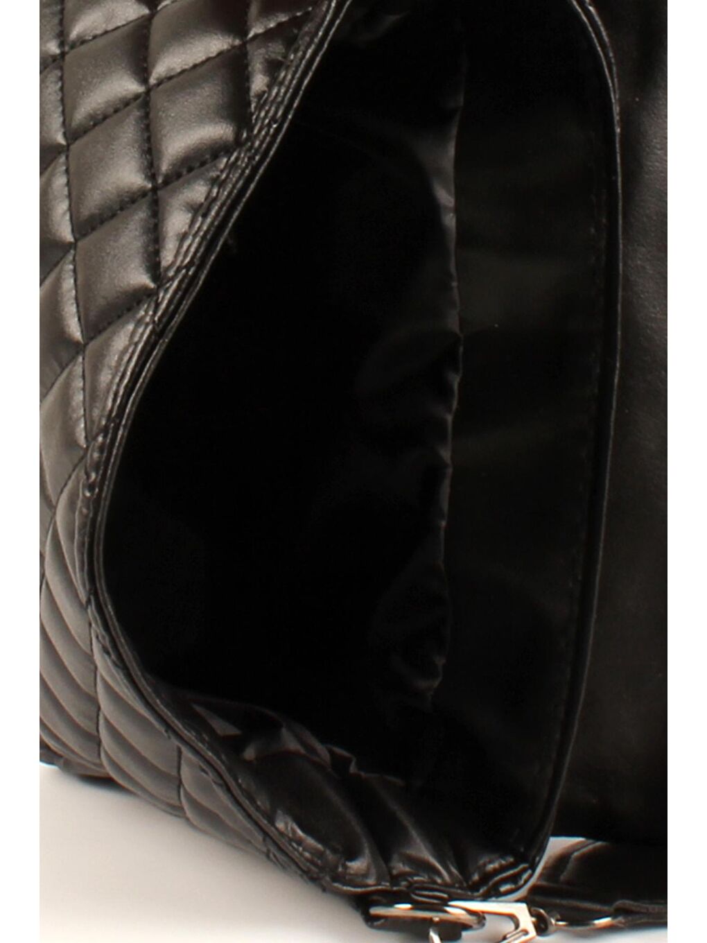 Siyah Kadın Kolon Askılı Kapitoneli Özel Nakışlı Kapaklı Omuz Çantası (20736)-2