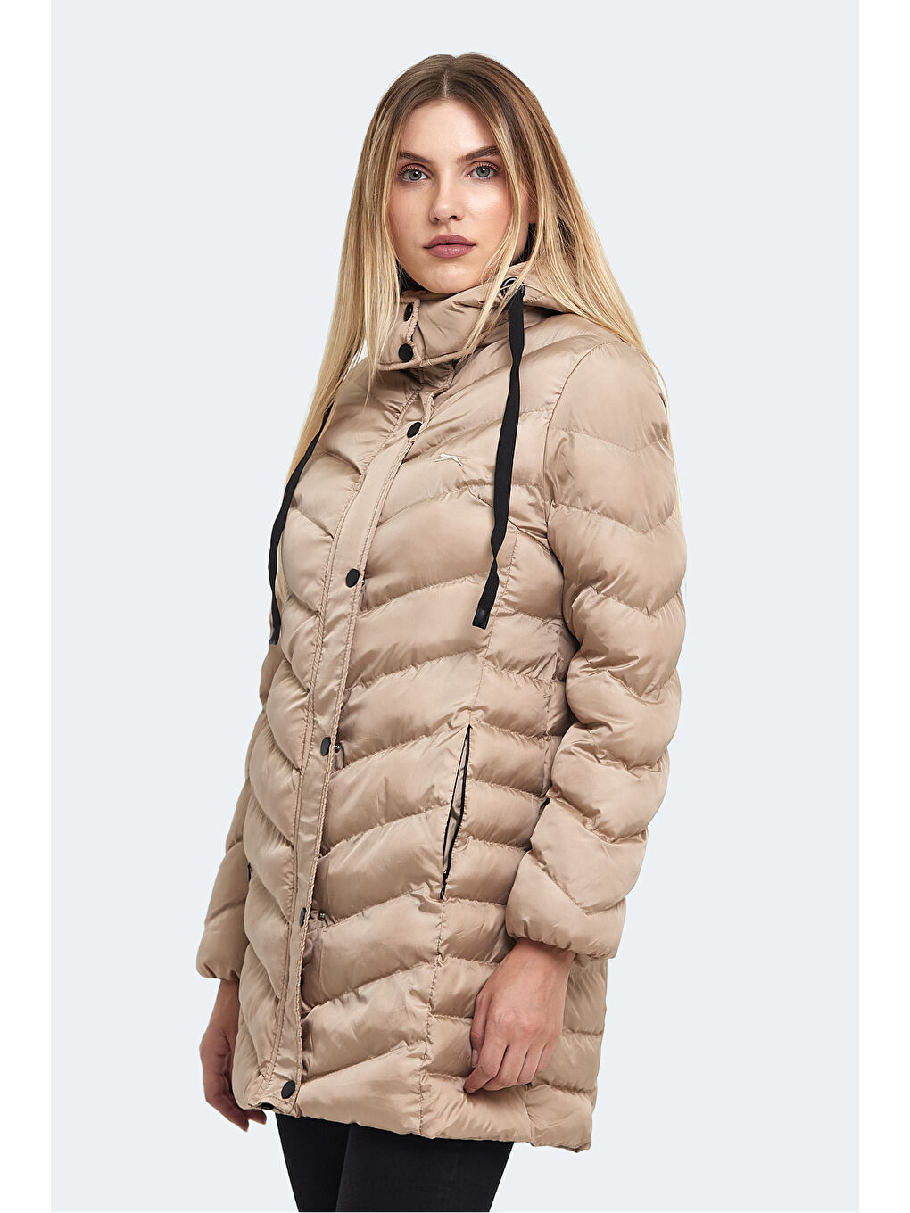 Bej GWEN Kadın Şişme Mont Vizon-2