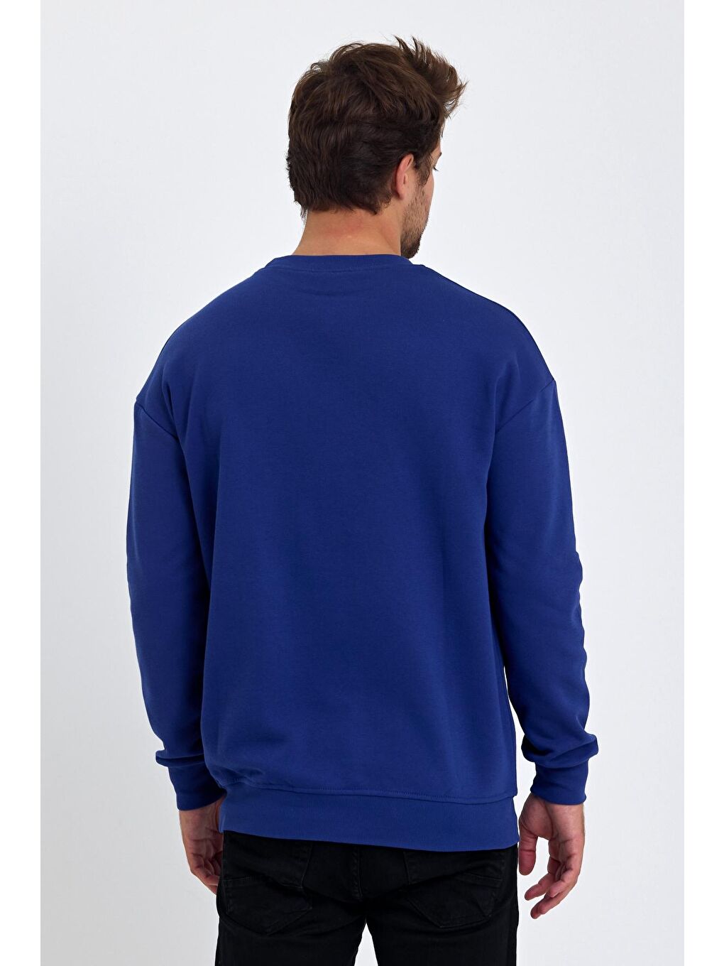 Mavi Erkek Yumuşacık Kumaşlı Regular Fit Yuvarlak Yakalı Sweatshirt-4