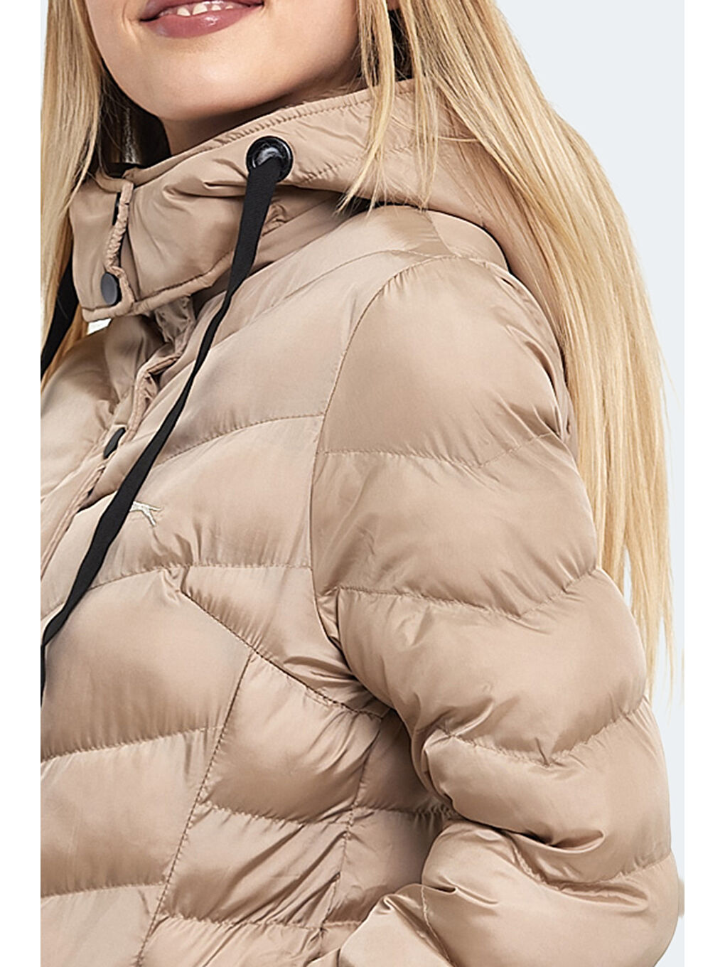 Bej GWEN Kadın Şişme Mont Vizon-4