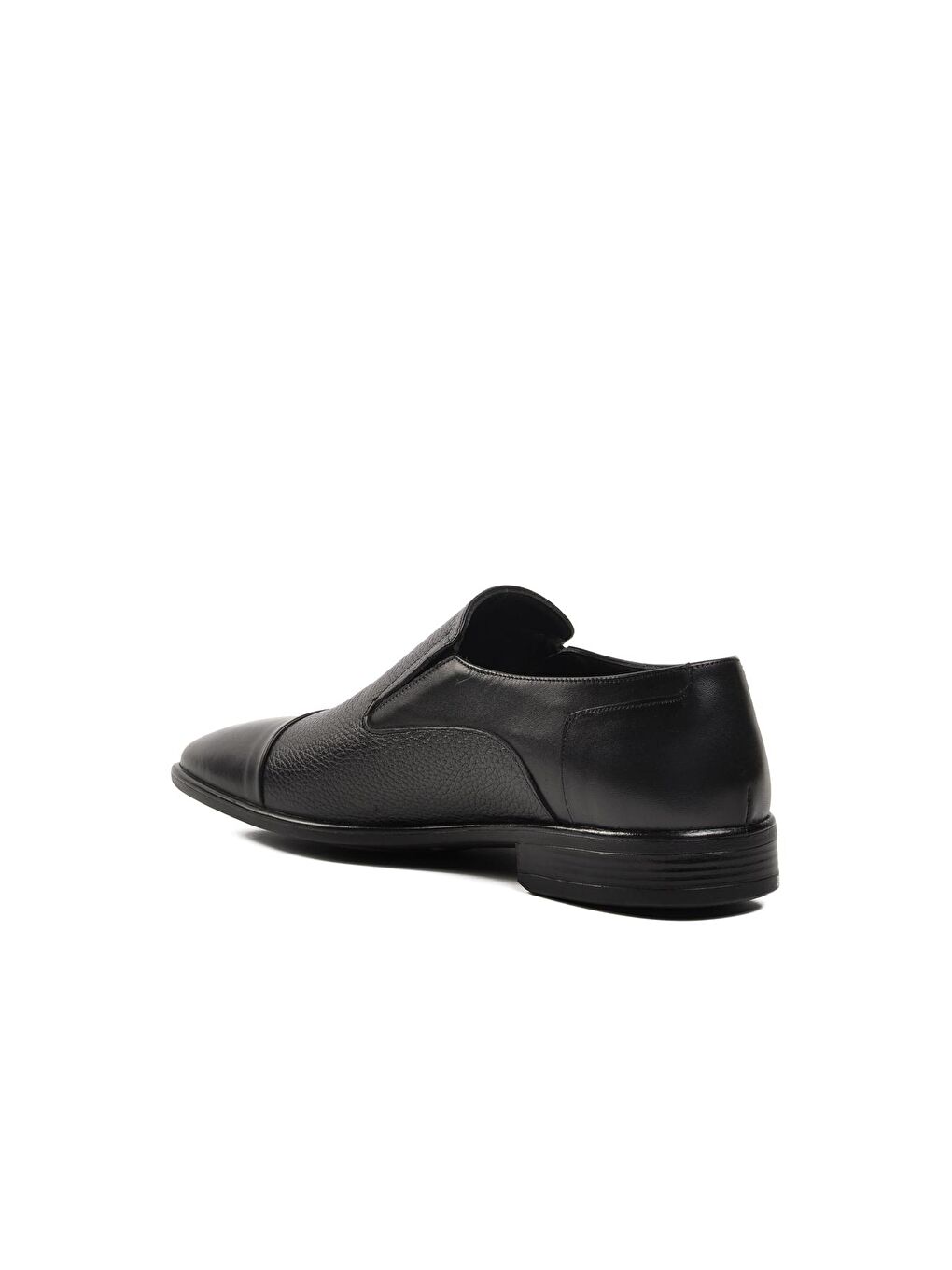 2809 Siyah Kırışık Hakiki Deri Erkek Klasik Ayakkabı-3