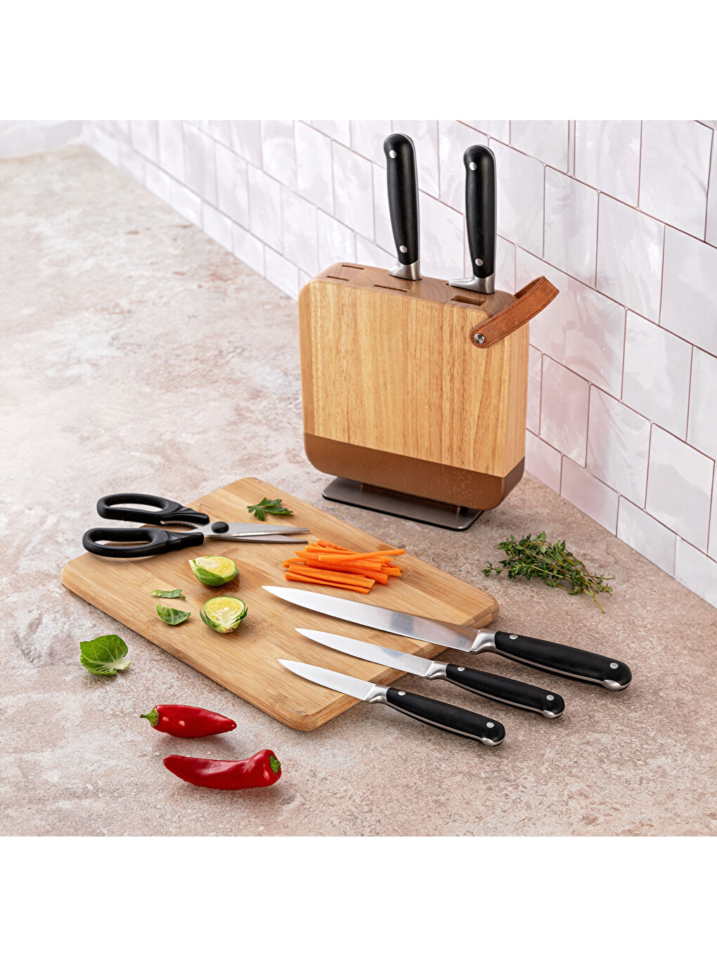 Siyah Sansa 7 Parça Bıçak Seti-6