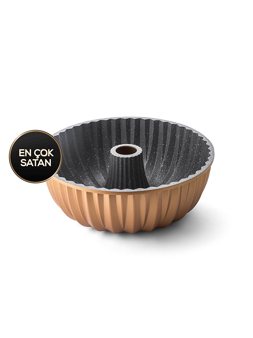 Sarı Griss Hardstone Döküm Kek Kalıbı Gold 24 cm-7