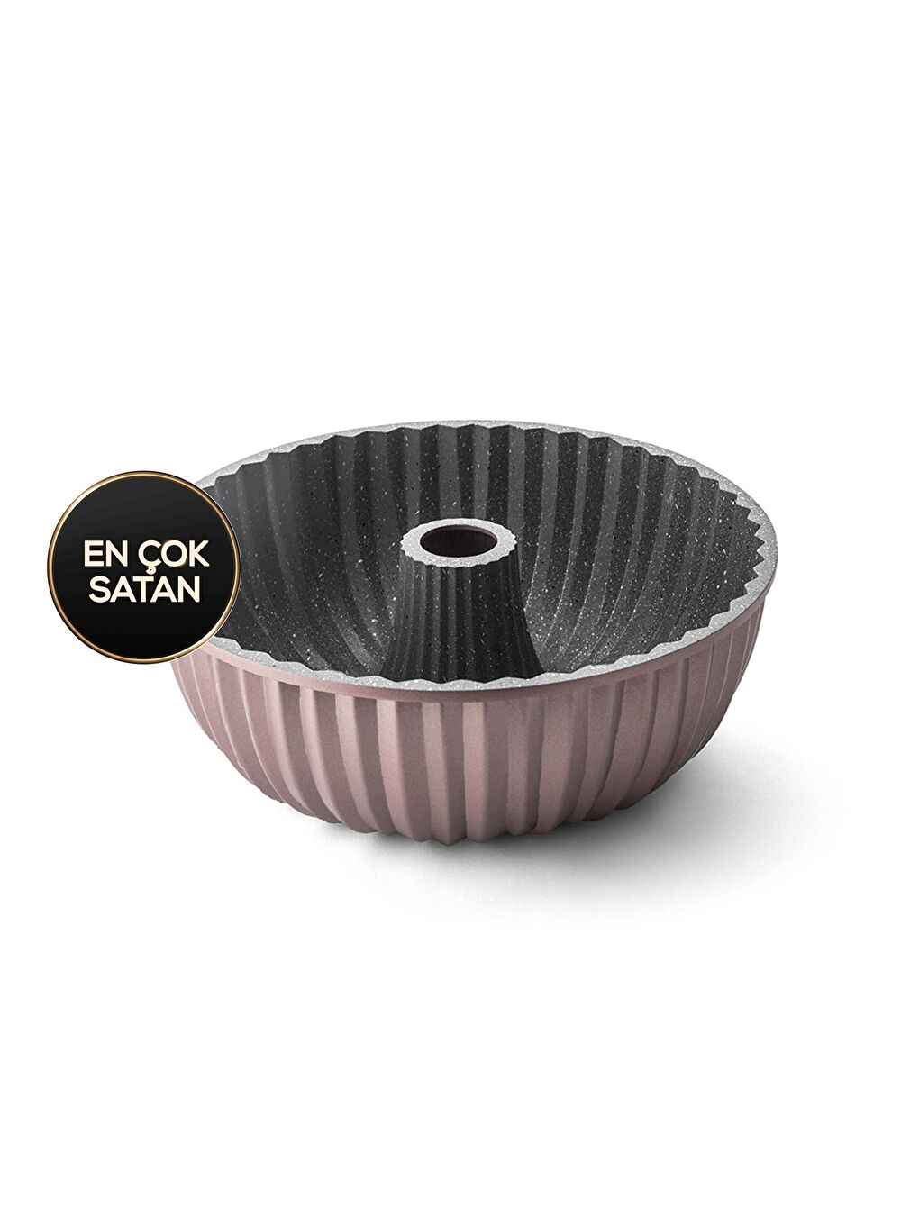 Pembe Griss Hardstone Döküm Kek Kalıbı Golden Pink 24 cm-8